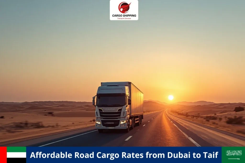 Affordable Road Cargo Rates from Dubai to Taif