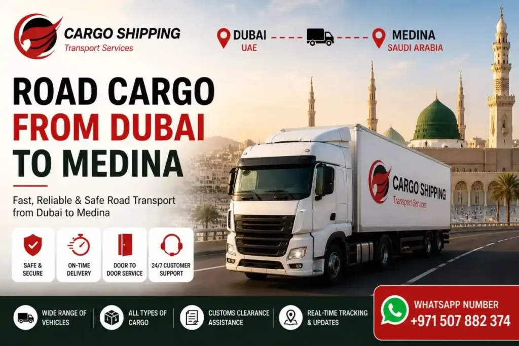 Road Cargo from Dubai to Medina
