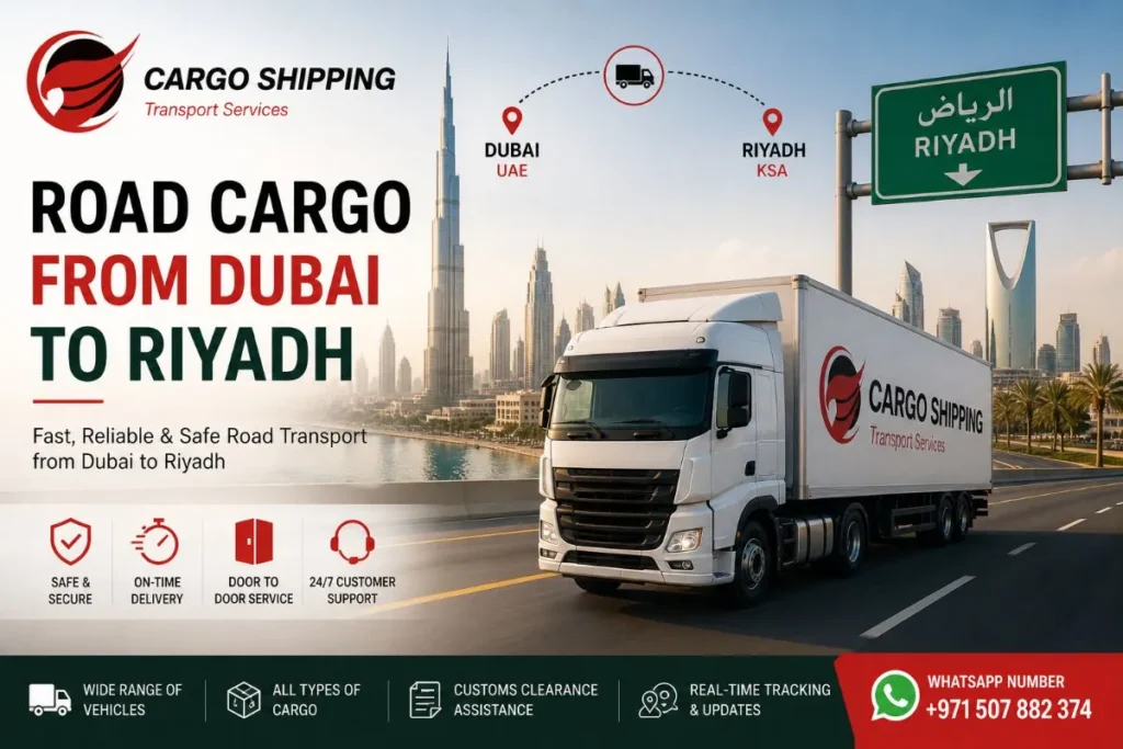 Road Cargo from Dubai to Riyadh