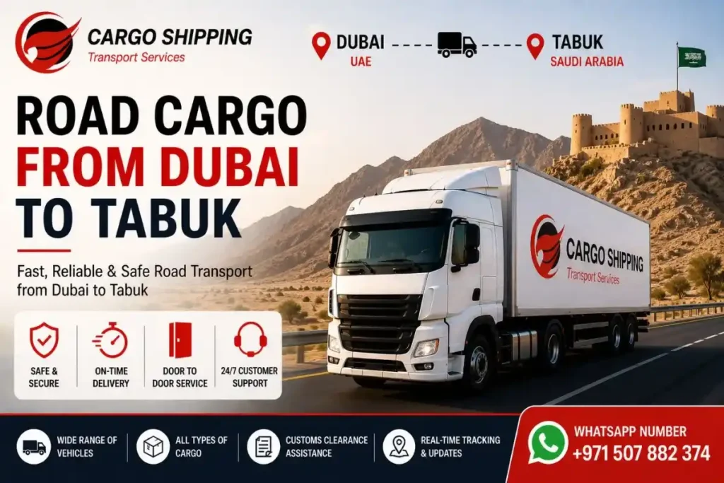 Road Cargo from Dubai to Tabuk